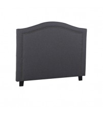 Carla Queen Size Charcoal Headboard with Curved Design