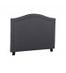 Carla Queen Size Charcoal Headboard with Curved Design
