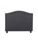 Carla Queen Size Charcoal Headboard with Curved Design