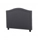 Carla Queen Size Charcoal Headboard with Curved Design