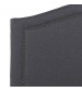 Carla Queen Size Charcoal Headboard with Curved Design