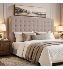 Cilantro Fabric Headboard With Tufted Buttons in Multiple Size and Color