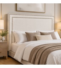 Enzo Queen Headboard In Fine Linen Upholstery in Multiple Colors