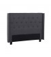Milano Solid Wood Charcoal Queen Size Headboard