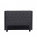 Milano Solid Wood Charcoal Queen Size Headboard