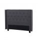 Milano Solid Wood Charcoal Queen Size Headboard