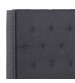 Milano Solid Wood Charcoal Queen Size Headboard