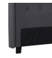 Milano Solid Wood Charcoal Queen Size Headboard