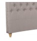 Sean Fabric Bed Headboard In French Provincial Design in Multiple Size and Colors