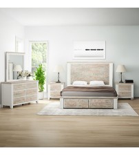 Valencia Coastal Grey and Miami White Colour Storage 4 Pcs Dresser Bedroom Suite Valencia Coastal Grey and Miami White Colour Storage 4 Pcs Dresser Bedroom Suite