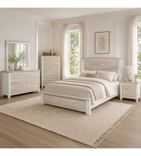 Valencia Coastal Grey and Miami White Colour Storage 5 Pcs Bedroom Suite In Multiple Size Valencia Coastal Grey and Miami White Colour Storage 5 Pcs Bedroom Suite In Multiple Size