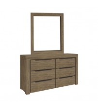 Cromwell MDF Board Slate Grey Finishing Six Drawers Slim Metal Handles Dresser