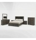 Cromwell Bookend Headboard MDF Storage Drawers 5 Pcs Bedroom Suite In Multiple Size
