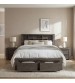 Cromwell Bookend Headboard MDF Storage Drawers 5 Pcs Bedroom Suite In Multiple Size