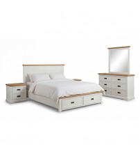 Marley Queen Dresser Bedroom Suite – 4 Piece Set with Storage Drawers