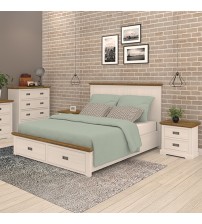 Marley Queen Tallboy Bedroom Suite – 4 Piece Set with Storage Drawers