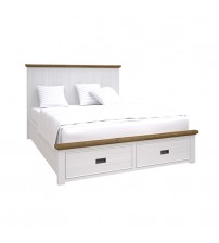 Marley Miami White Pine Wood Bed with Storage Drawers