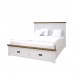 Marley Miami White Pine Wood Bed with Storage Drawers