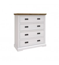 Marley Pine Wood 4 Drawer Tallboy