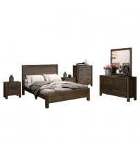 Nowra 5 Pcs Bedroom Suite In Solid Acacia Timber In Multiple Size & Colour