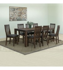 Nowra Solid Acacia Timber Large Size Dining Table With 8X Chair