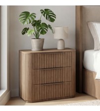 Arlo Multiple Colour Bedside Table MDF Three Drawers Slick Handles