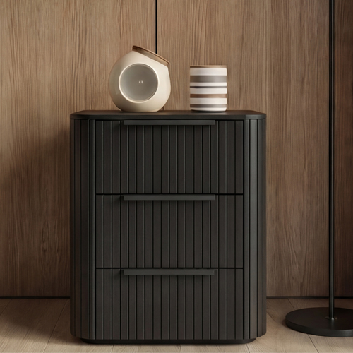 Arlo Multiple Colour Bedside Table MDF Three Drawers Slick Handles