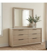 Savannah Dresser Mirror Light Grey Colour MDF Ample Storage