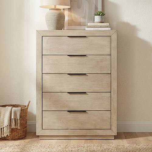 Savannah Light Grey Colour MDF Ample Storage Tallboy 
