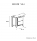 Valencia Bedside Table Coastal Grey and Miami White Colour Two Drawers