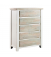 Valencia Tallboy Coastal Grey and Miami White Colour Five Drawers 