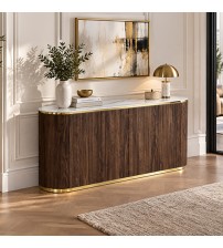 Archie Buffet with Sintered Stone Top & Timber-Look Finish Archie Buffet with Sintered Stone Top & Timber-Look Finish