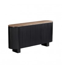Nova Buffet with Walnut Veneer Top & Black Fluted Finish