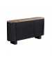 Nova Buffet with Walnut Veneer Top & Black Fluted Finish