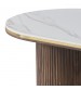 Archie Rectangular Coffee Table with Sintered Stone Top & Timber-Look Finish