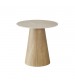 Astoria Round Coffee Table with Sintered Stone Top & Oak Veneer Pedestal Base