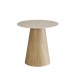 Astoria Round Coffee Table with Sintered Stone Top & Oak Veneer Pedestal Base