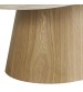 Astoria Coffee Table with Sintered Stone Top & Oak Veneer Pedestal Base