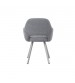 Milestone 2x Linen Dining Chair with Curved Arm Design In Grey