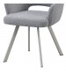 Milestone 2x Linen Dining Chair with Curved Arm Design In Grey