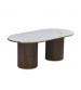 Archie Dining Table with Sintered Stone Top & Timber-Look Finish