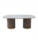 Archie Dining Table with Sintered Stone Top & Timber-Look Finish