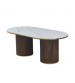 Archie Dining Table with Sintered Stone Top & Timber-Look Finish