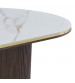 Archie Dining Table with Sintered Stone Top & Timber-Look Finish