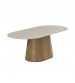 Astoria Dining Table with Sintered Stone Top & Oak Veneer Pedestal Base