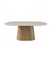 Astoria Dining Table with Sintered Stone Top & Oak Veneer Pedestal Base
