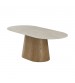 Astoria Dining Table with Sintered Stone Top & Oak Veneer Pedestal Base