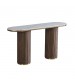 Archie Hall Table with Sintered Stone Top & Timber-Look Finish