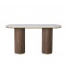 Archie Hall Table with Sintered Stone Top & Timber-Look Finish