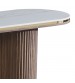 Archie Hall Table with Sintered Stone Top & Timber-Look Finish